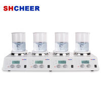 4-Channel Lab Hot Plate Stirrer Max. Temperature 340℃ Individual Control MS-H340-S4