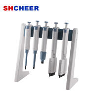 Linear Pipette Stand For Micropipette Hold 6 Pipettors Round Linear Type